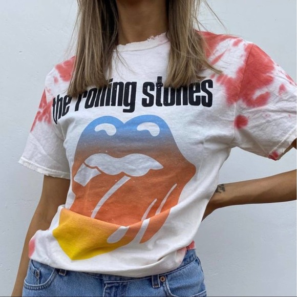 rolling stones tie dye shirt urban outfitters